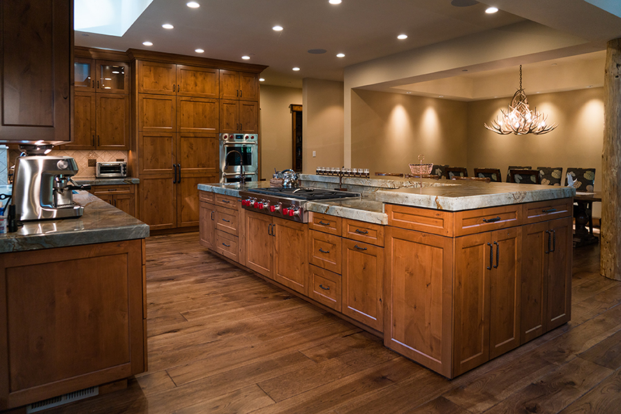 Crafted wood kitchen by Greenwood Homes